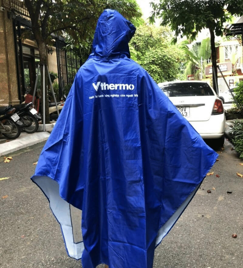 Áo mưa in logo doanh nghiệp Vthermo