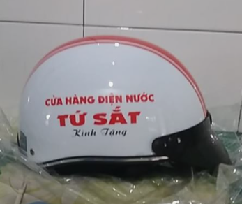 đặt làm mũ bảo hiểm in logo công ty