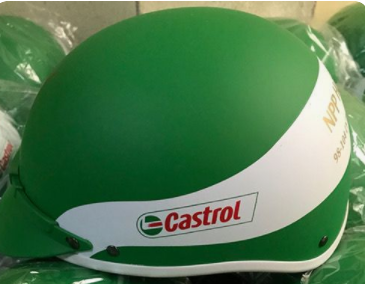 Nón bảo hiểm in logo doanh nghiệp dầu nhớt CASTROL