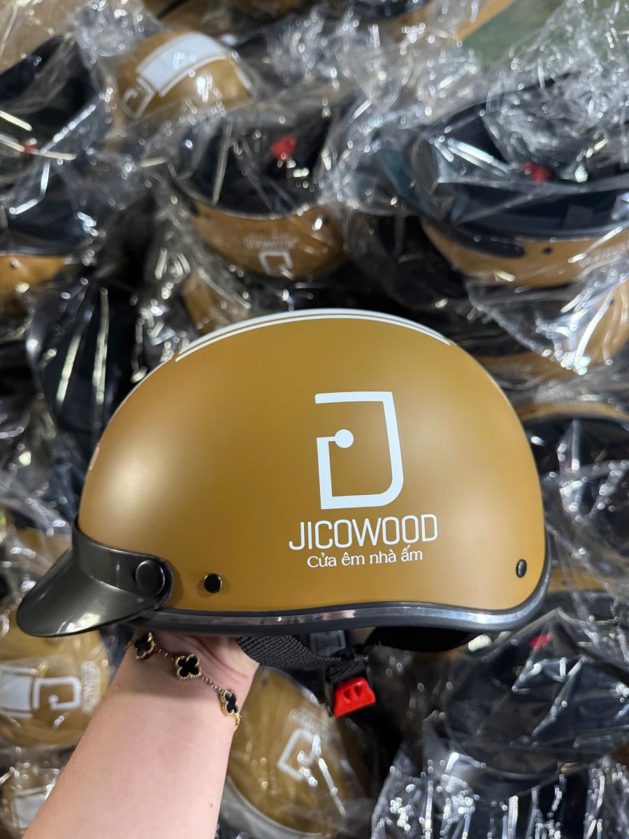 Nón Bảo Hiểm In Logo JICOWOOD
