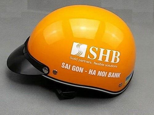 Nón bảo hiểm in logo ngân hàng SHB