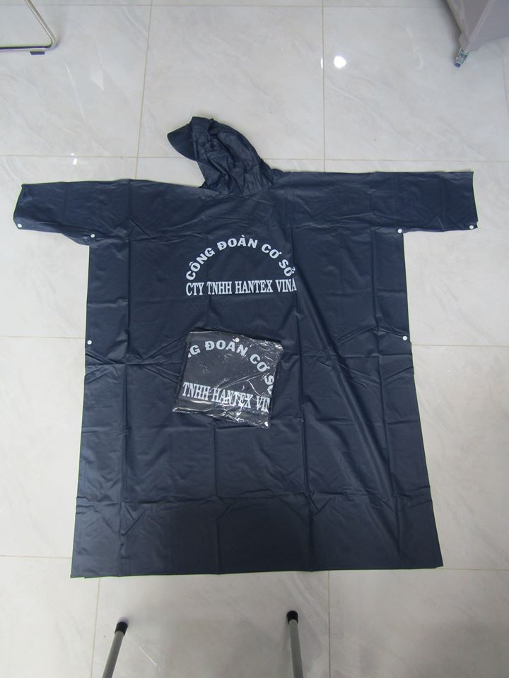 áo mưa in logo công đoàn Hantex VNA