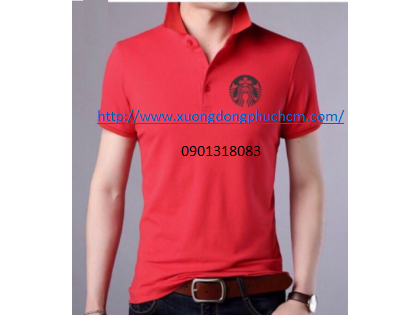 áo thun đồng phục công ty cổ trụ red