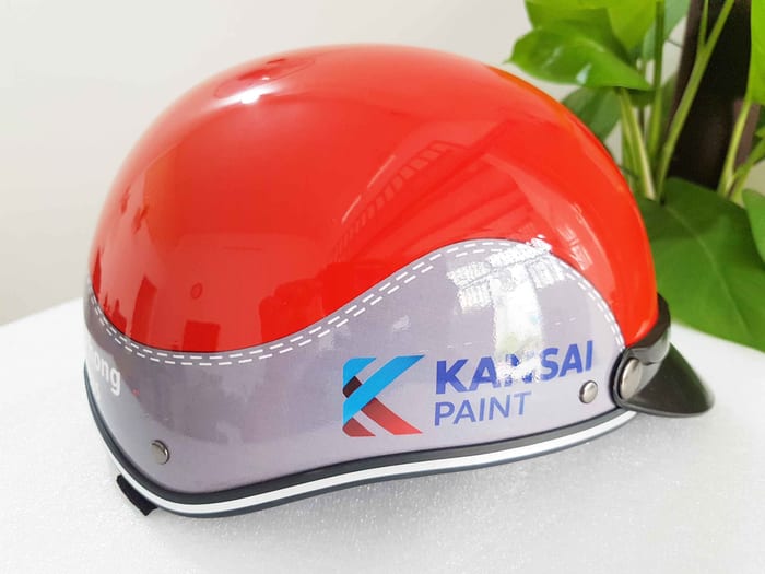 in logo lến nó nbảo hiểm  giá rẻ- nón bảo hiểm quà tặng kansai paint 