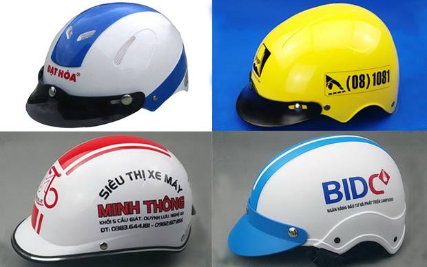 in logo nón bảo hiểm theo yêu cầu nón bảo hiểm giá rẻ