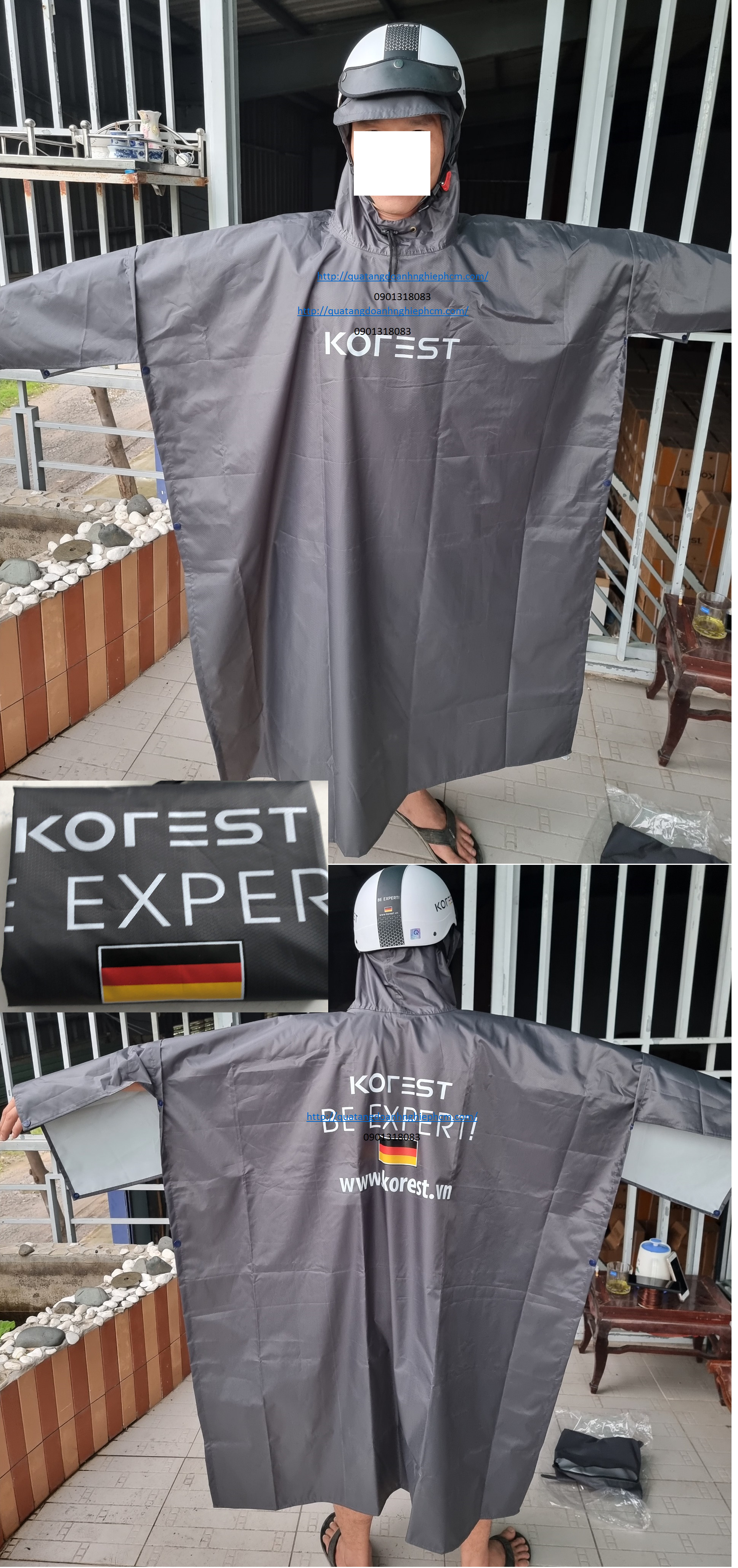 in áo mưa theo yêu cầu công ty korest làm quà tặng thương hiệu riêng