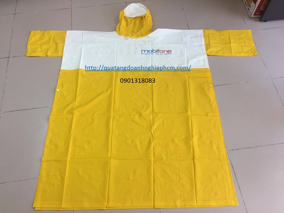 quà tặng doanh nghiệp áo mưa mobifone giá từ 29k đến 79k tuỳ chất liệu